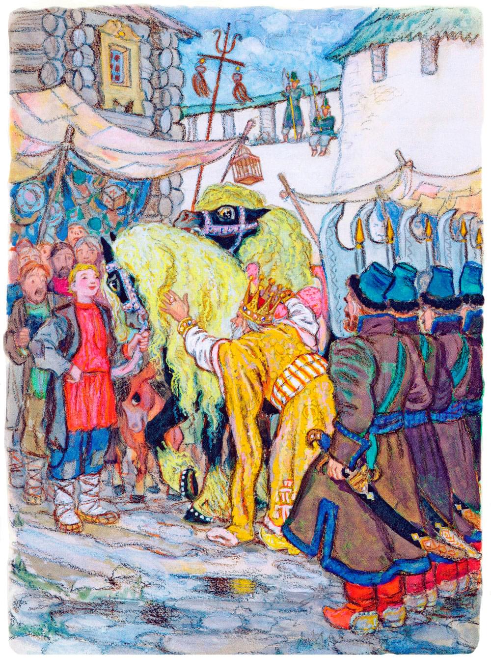 Иван показывает коней царю